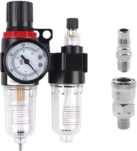 AFC2000 G1/4 Air Compressor Oil/Water Separator Air Filter for Pressure Reducing Valve Regulator with Extra Filter Cartridge(Set A-AFC2000) in Saudi Arabia