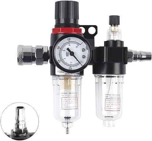 AFC2000 G1/4 Air Compressor Oil/Water Separator Air Filter for Pressure Reducing Valve Regulator with Extra Filter Cartridge(Set A-AFC2000) in Saudi Arabia