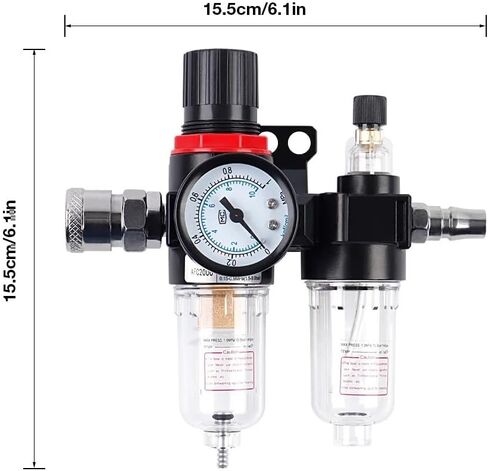 AFC2000 G1/4 Air Compressor Oil/Water Separator Air Filter for Pressure Reducing Valve Regulator with Extra Filter Cartridge(Set A-AFC2000) in Saudi Arabia