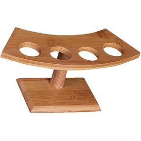 DECHOUS Wooden Ice Cream Cone Holder: 4 Holes Waffle Cone Display Stand for Party - Hand Roll Sushi Popcorn Stand for Wedding, Birthday Parties, Buffet in Saudi Arabia