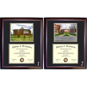 Kentucky Diploma Frame - Photo Option #2 - Walnut Frame in Kuwait