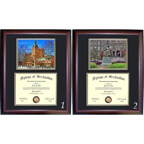John Carroll Diploma Frame - Photo Option #2 - Cherry Frame in Saudi Arabia