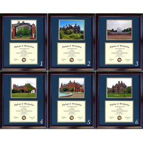 St. Louis Diploma Frame - Photo Option #6 - Walnut Frame in Kuwait