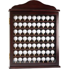 حالة عرض كرات رود 63 جولف عام - هدية حامل كرة الجولف لاعبي الغولف - لعبة Golf Ball Display Rack Fabrice for Wall wall with Door ، Mahogany in Kuwait