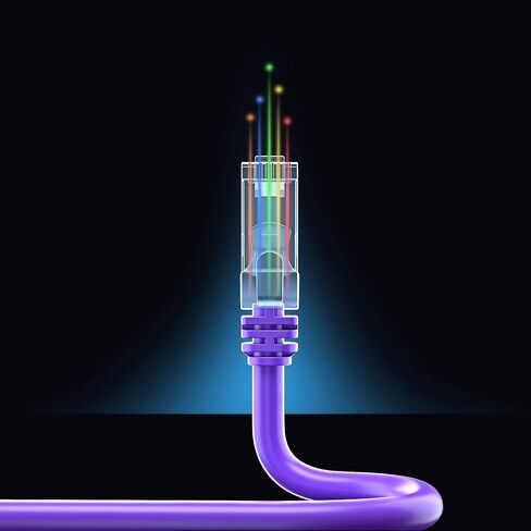 Maximm Cat 6 Ethernet Cable 1.5 FT (10 pack) - كابل LAN عالي السرعة وكابل الإنترنت وكابل التصحيح وكابل الشبكة - UTP ، 10 جيجابت في الثانية ، سلك إيثرنت 550 ميجا هرتز - أسود in Saudi Arabia