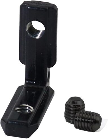 1 PCS 2020 3030 4040 4545 Black T Slot L Type Aluminium profile inner angle connection bracket standener eu stander with procks (2020) in Saudi Arabia