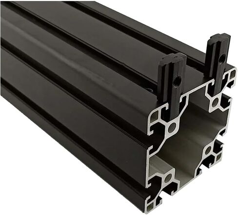 1 PCS 2020 3030 4040 4545 Black T Slot L Type Aluminium profile inner angle connection bracket standener eu stander with procks (2020) in Saudi Arabia