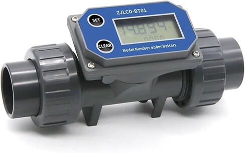 2-1/2inch Electronic LCD Digital Display Flowmeter NPN Turbine Flow Meter PVC Pipe Liquid Water for Farm/Garden Irrigation in Saudi Arabia