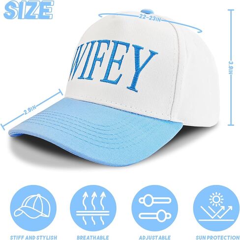 Hubby and Wifey Gifts Hat for Bridal Shower Gifts, Adjustable Couples Hat for Wedding Honeymoon Anniversary for Newlyweds in Saudi Arabia