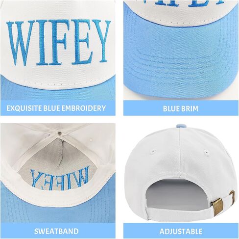 Hubby and Wifey Gifts Hat for Bridal Shower Gifts, Adjustable Couples Hat for Wedding Honeymoon Anniversary for Newlyweds in Saudi Arabia