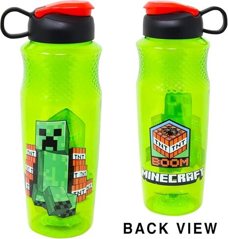 Minecraft Water Bottle for Boys - حزمة مع زجاجة قابلة لإعادة التعبئة 30 أوقية للبنين اللوازم المدرسية والرياضة ومزيد من ملصقات الزجاجة المائية للأولاد 8-12 in Saudi Arabia