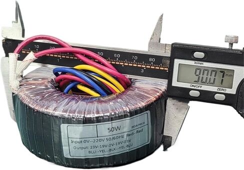 1PCS النحاس النقي 50W Toridal Transformer 120V 220V 230V إلى 12V-0-12V 18V-0-18V 24V 36V 45V 55V 65V العزل (15V-0-15V ، المدخلات 120V) in Kuwait
