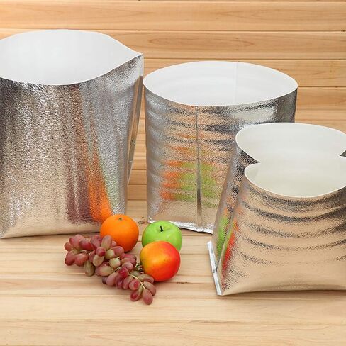 الأكياس الحرارية المعزولة القابلة لإعادة الاستخدام 13 "× 8.5" × 12 "حزمة مربعات مربع معزولة احباط من 8 أجزاء من بطانة الأكياس الحرارية لحزمة عزل كيس التسوق (8) in Saudi Arabia