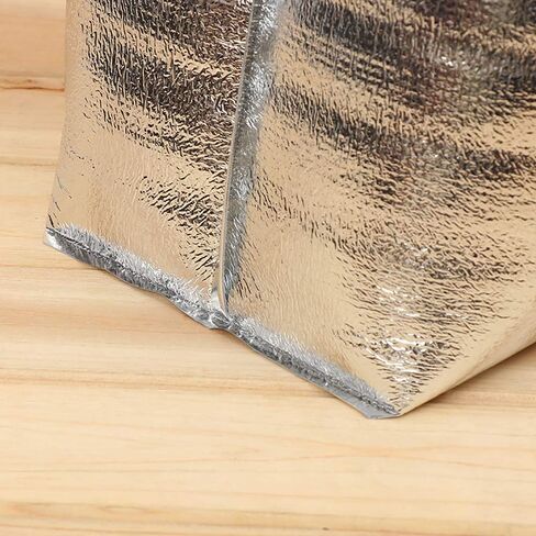 الأكياس الحرارية المعزولة القابلة لإعادة الاستخدام 13 "× 8.5" × 12 "حزمة مربعات مربع معزولة احباط من 8 أجزاء من بطانة الأكياس الحرارية لحزمة عزل كيس التسوق (8) in Saudi Arabia