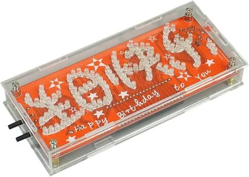 51 Microcontroller Happy Birthday DIY Kit Music LED Blinking Lights Weldring Practice Circuit Board(Colorful kit) in Saudi Arabia