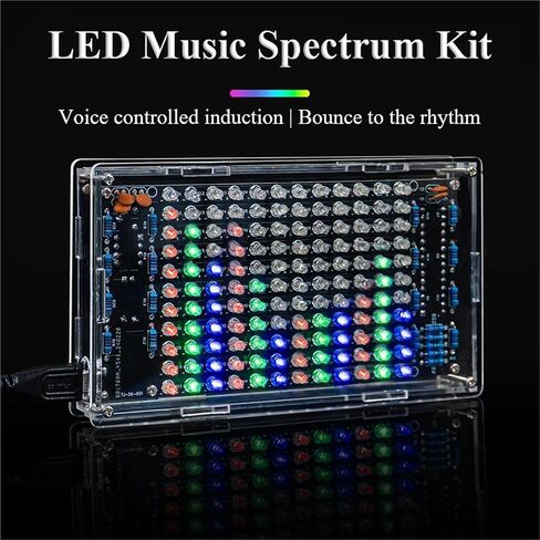 التحكم في الصوت DIY LED Music Spectrum Rhythm Light Kit Level Level عرض المرح الأجزاء الإلكترونية الإنتاجية فضفاضة (KIT) in Saudi Arabia