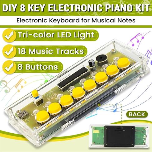 DIY 8 Keys Electronic Piano Kit Musical Note Circuit Board Soldering Assembly DIY electronic kit in Saudi Arabia