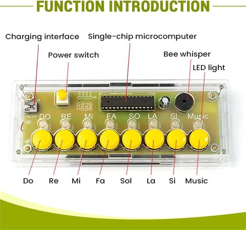 DIY 8 Keys Electronic Piano Kit Musical Note Circuit Board Soldering Assembly DIY electronic kit in Saudi Arabia