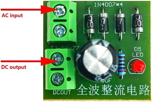 in4007 Bridge Rectifier أحادي الطور AC إلى AC إلى DC Power Confler Board Welding DIY KIT in Saudi Arabia