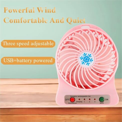 ثلاث سرعات Mini Fan DIY KIT USB قابلة لإعادة الشحن متعدد الوظائف الممارسة لحام المروحة لحام الأجزاء فضفاضة (اللون الأبيض) in Saudi Arabia