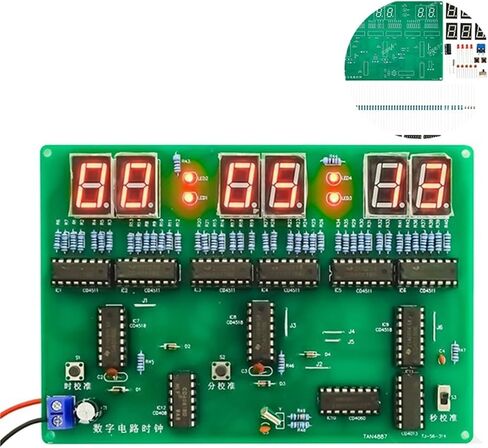 DIY Digital Circen Clock Kit Six Electronic Clock Clock Soldering Practice تمارين فضفاضة (KIT) in Kuwait