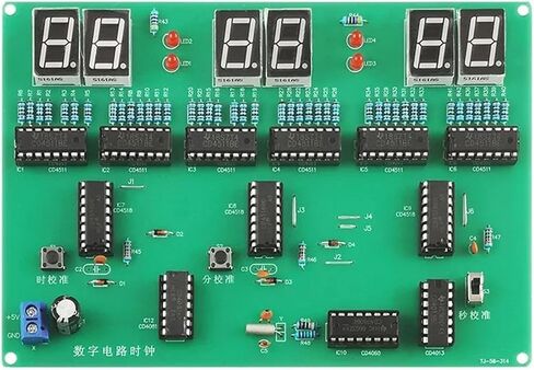 DIY Digital Circen Clock Kit Six Electronic Clock Clock Soldering Practice تمارين فضفاضة (KIT) in Saudi Arabia