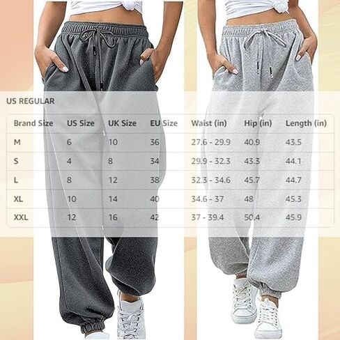 Baggy Sweatpants for Women Casual High Waisted Wide Leg Womens Sweatpant Workout Petite Joggers Trousers with Pocket in Saudi Arabia