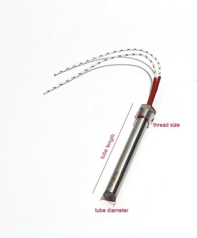 Biran DN15/21mm خيط خيط تسخين عنصر تسخين العنصر 12x100-600mm 220v أنبوب تسخين رأس واحد للمياه (220 فولت 2000W 12x300mm) in Saudi Arabia