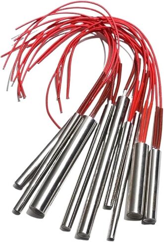 بيران 5pcs سخانات خرطوشة 20 مم للتدفئة لحام العفن 20x38/40/42/45/48mm 220v 190w-240w أنبوب الحرارة الجاف المحترق (110 فولت ، 200 وات 20x40mm) in Saudi Arabia