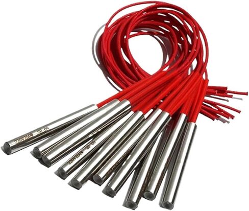بيران الرصاص الفولاذ المقاوم للصدأ مقاومة سخان خرطوشة الرأس 350W-420W 15mmx98-115mm 110v/220v/380v للعفن 5pcs (110 فولت ، 390w 15x105mm) in Saudi Arabia