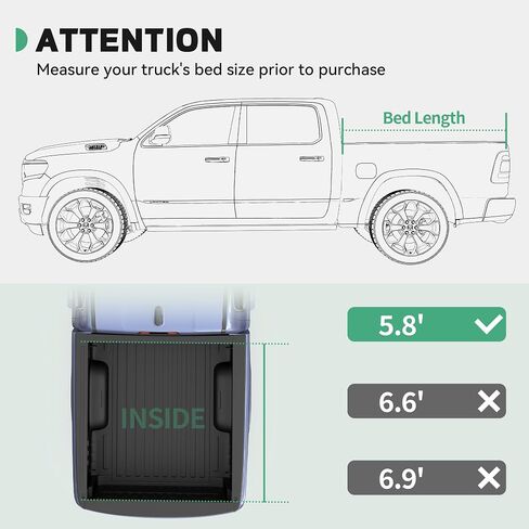 تغطية Tonneau الرباعية ذات الرباعية الناعمة الملائمة لـ Chevy Silverado/GMC Sierra 1500 (2019 Legacy/Ltd. in Kuwait