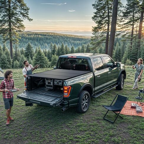 تغطية Tonneau الرباعية ذات الرباعية الناعمة الملائمة لـ Chevy Silverado/GMC Sierra 1500 (2019 Legacy/Ltd. in Kuwait