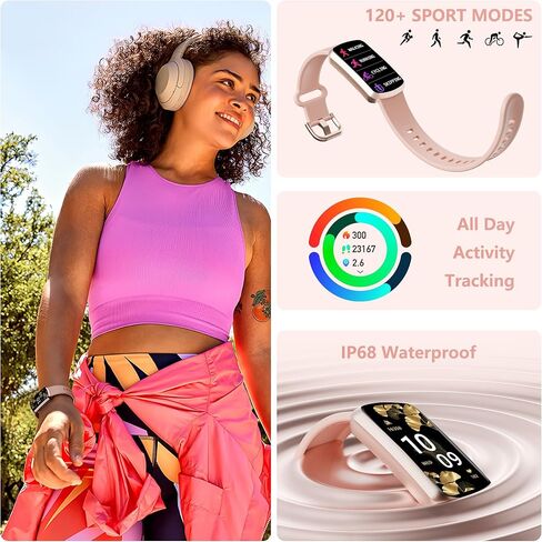 تعقب اللياقة البدنية الصحية ، الساعة الذكية مع معدل ضربات القلب على مدار الساعة طوال أيام الأسبوع ومراقبة ضغط الدم ، تتبع النشاط مع أكسجين الدم ، 120 رياضة تعقب النوم للماء للنساء الرجال in Kuwait
