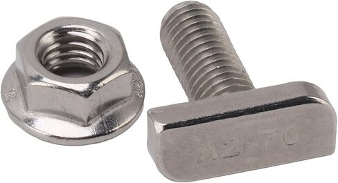15PCS M8 Hammer Head Screws, A2-70 Stainless Steel Full Thread T Bolts, Fasteners for Solar Panel Mounting, Photovoltaic Installation in Saudi Arabia