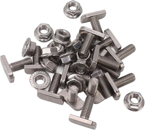 15PCS M8 Hammer Head Screws, A2-70 Stainless Steel Full Thread T Bolts, Fasteners for Solar Panel Mounting, Photovoltaic Installation in Saudi Arabia