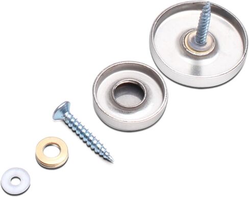 40pcs Steel Screw Covers Caps Art Panel Fixings Home Decors For Decorative Use In Bathrooms Kitchens & Craft Projects in Saudi Arabia