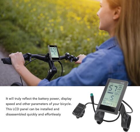 شاشة LCD الكهربائية ، 24V 36V 48V 48V شاشة LCD شاشة عرض بيانات ملائمة للبيانات عرض لوحة تحكم كهربائية كبيرة مع واجهة ماء 5Pin للكهرباء in Saudi Arabia