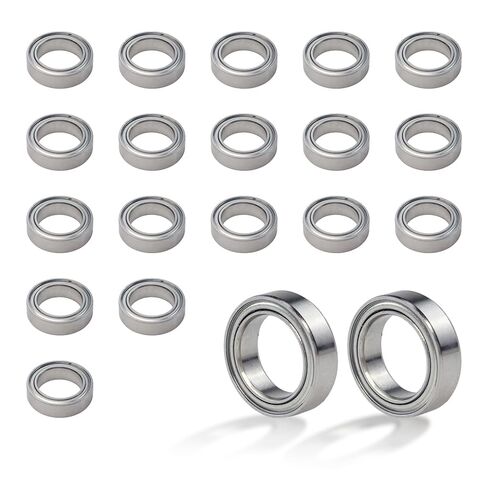 20Pcs 6700ZZ Deep Groove Ball Bearings, 10x15x4mm Double Metal Shielded Ball Bearing Chrome Steel P0 Z2 Bearing, Thin Section Miniature Skateboard Bearings for Industrial Machine,Power Tools in Saudi Arabia