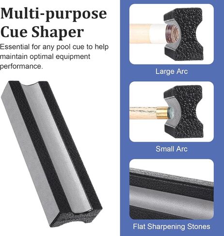 Pool Cue Tip Shaper, Pool Stick Tip Repair Tool with Dual Arc Design Polish Pool Cue Tips Replacement Billiards Accessories for Every Enthusiast in Saudi Arabia