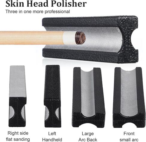 Pool Cue Tip Shaper, Pool Stick Tip Repair Tool with Dual Arc Design Polish Pool Cue Tips Replacement Billiards Accessories for Every Enthusiast in Saudi Arabia