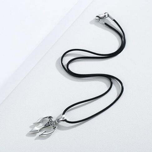 MEDWISE Poseidon Trident Necklace 925 Sterling Silver Vintage Trident Pendant Necklace Ancient Greece Amulet Jewelry Gift for Men Women Sailor in Saudi Arabia