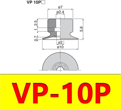 10pcs فراغ رفيع كوب الشفط ملحقات الملحقات الهوائية الصناعية كوب الشفط قطرها 8/10/15/20 مم VP-P (VP-8P ، السيليكون الأبيض) in Kuwait