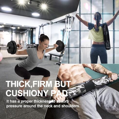 Barbell Pad Set for Squats Hip Thrusts, Barbell Weight Set Neck and Shoulder Protective Cushion Pad with 2 Gym Ankle Straps Booty Resistance Bands for Standard Bars Cable Machine in Saudi Arabia