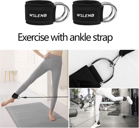 Barbell Pad Set for Squats Hip Thrusts, Barbell Weight Set Neck and Shoulder Protective Cushion Pad with 2 Gym Ankle Straps Booty Resistance Bands for Standard Bars Cable Machine in Saudi Arabia