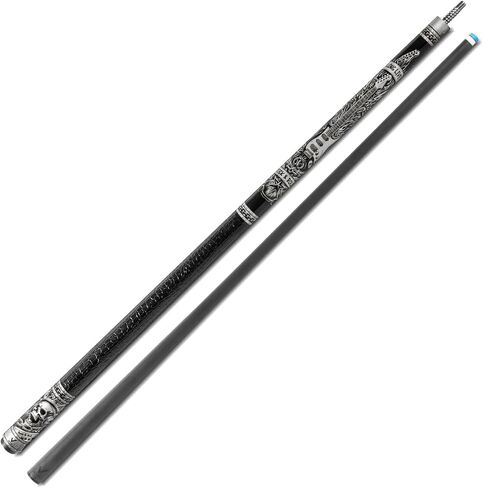 EVO Rebel Combo Maxbing Edition - Carbon Fiber Pool Cue Stick, 3/8 * 8 Pin Joint and 12.5mm Tip, Microfiber Leather Wrap, Accessories 6" Extension, TIME Tip, Evo Chalk, Evo Glove in Saudi Arabia