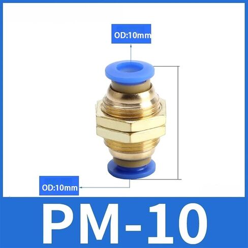 PM Air Couplings Tubes Quick Couplings for OD Tube Straight 4 6 8 10mm Copper Pneumatic Fittings Water Push Type Hose Fitting 1Pcs(8,10pcs) in Saudi Arabia