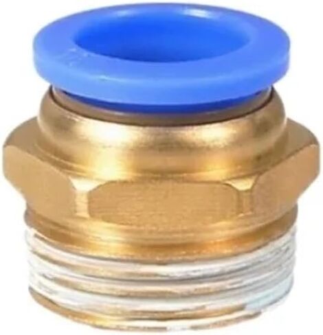 Pneumatic Air Connector Fitting PC 4mm 6mm 8mm 10mm 12mm Thread 1/4 1/8 3/8 1/2 M5 Hose Fittings Pipe Quick Connectors 1Pcs(Pc10-01) in Saudi Arabia