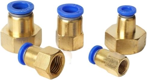PCF Air Pipe Fitting 4 6 8 10 12mm Hose Tube 1/8 3/8 1/2 1/4 Female Thread Brass Pneumatic Connector Quick Joint 10Pcs(PCF12-03) in Saudi Arabia