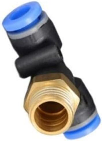 PB Tee T Type Pneumatic Fitting Quick Connector 6-12mm Hose Tube to 1/8 1/4 3/8 1/2 Thread Air Compressor Joint Coupler 10Pcs(PB8-01) in Saudi Arabia