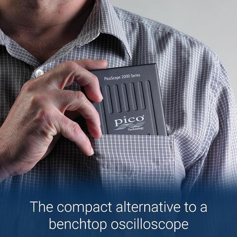 Picoscope 2204A OSCilloscope 2 قنوات 10 ميغاهيرتز ، 8 كيلوغرام من الذاكرة ، معدل العينة 100 مللي ثانية/ثانية ، نطاق مختبر USB PC المحمول المحمول مع مولد الموجة ، برامج PS7 ، دون تحقيقات in Saudi Arabia